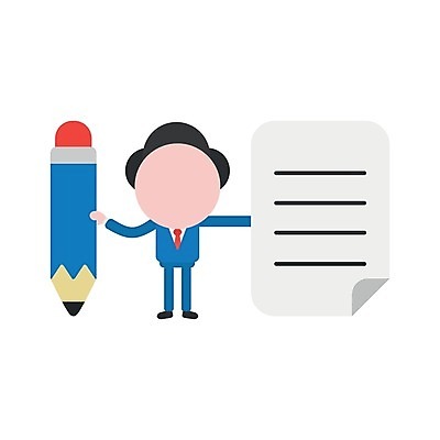 EPS 해외이미지 남자 일러스트 한명 사람 성인 연필 비즈니스맨 편지 성인남자한명만 해외202004 해외일러스트 1 비즈니스 학용품 필기구 직장인 남자한명만 성인남자만 파일형식 벡터