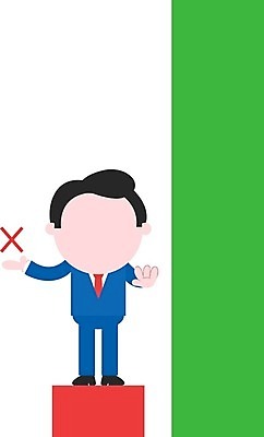 EPS 해외이미지 남자 일러스트 그래프 한명 성인 비즈니스맨 X 부정적 성인남자한명만 해외202004 해외일러스트 1 알파벳 감정 비즈니스 사람 직장인 남자한명만 성인남자만 파일형식 벡터