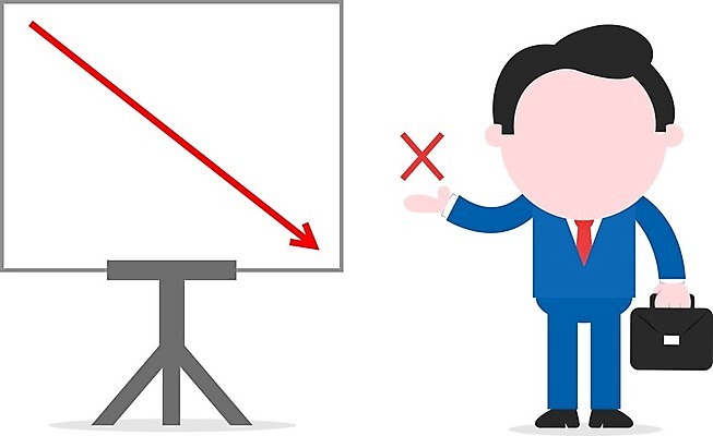 EPS 해외이미지 남자 서류가방 일러스트 한명 서기 성인 비즈니스맨 X 하락 차트보드 성인남자한명만 해외202004 해외일러스트 1 알파벳 컨셉 가방 비즈니스 모션 사람 직장인 남자한명만 성인남자만 파일형식 벡터