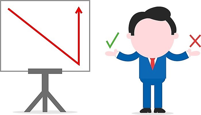 EPS 해외이미지 남자 화살표 일러스트 모션 그래프 한명 성인 비즈니스맨 X 상승 차트보드 성인남자한명만 해외202004 해외일러스트 1 알파벳 컨셉 비즈니스 사람 직장인 남자한명만 성인남자만 파일형식 벡터