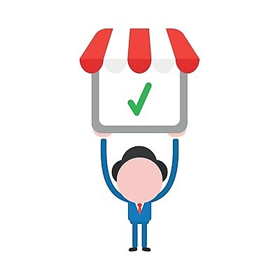 EPS 해외이미지 남자 일러스트 한명 성인 건물 비즈니스맨 체크표시 차양 성인남자한명만 해외202004 해외일러스트 1 건축물 비즈니스 사람 직장인 확인 남자한명만 성인남자만 파일형식 벡터