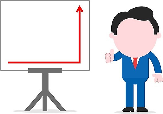 EPS 해외이미지 남자 화살표 일러스트 그래프 한명 성인 비즈니스맨 상승 차트보드 성인남자한명만 해외202004 해외일러스트 1 컨셉 비즈니스 사람 직장인 남자한명만 성인남자만 파일형식 벡터