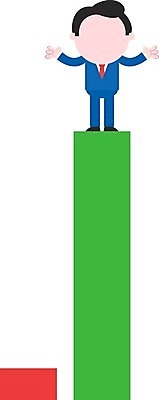 EPS 해외이미지 남자 일러스트 그래프 한명 서기 성인 비즈니스맨 이익 수입 성인남자한명만 해외202004 해외일러스트 1 비즈니스 모션 사람 직장인 남자한명만 성인남자만 파일형식 벡터