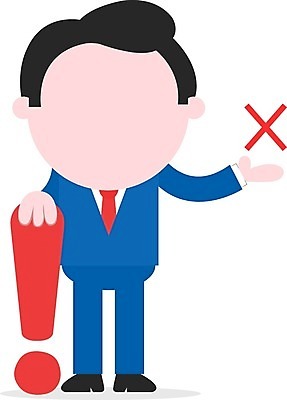 EPS 해외이미지 남자 일러스트 한명 서기 성인 잡기 비즈니스맨 느낌표 X 부정적 성인남자한명만 해외202004 해외일러스트 1 기호 알파벳 감정 비즈니스 모션 사람 직장인 남자한명만 성인남자만 파일형식 벡터