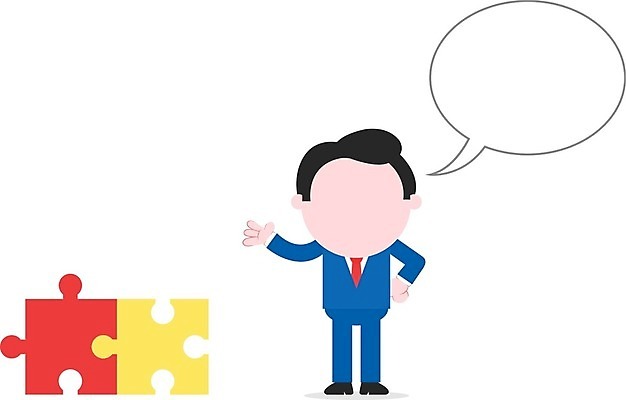 EPS 해외이미지 남자 말풍선 일러스트 한명 서기 손짓 성인 가리킴 비즈니스맨 퍼즐 성인남자한명만 해외202004 해외일러스트 1 비즈니스 모션 사람 직장인 남자한명만 성인남자만 파일형식 벡터