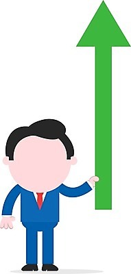 EPS 해외이미지 남자 화살표 일러스트 한명 서기 들기 성인 잡기 비즈니스맨 상승 성인남자한명만 해외202004 해외일러스트 1 컨셉 비즈니스 모션 사람 직장인 남자한명만 성인남자만 파일형식 벡터