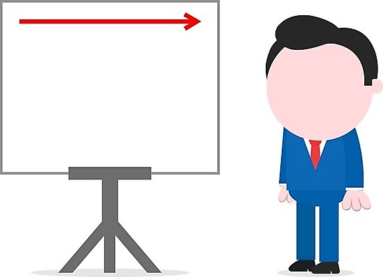 EPS 해외이미지 남자 화살표 일러스트 한명 서기 성인 비즈니스맨 차트보드 성인남자한명만 해외202004 해외일러스트 1 비즈니스 모션 사람 직장인 남자한명만 성인남자만 파일형식 벡터