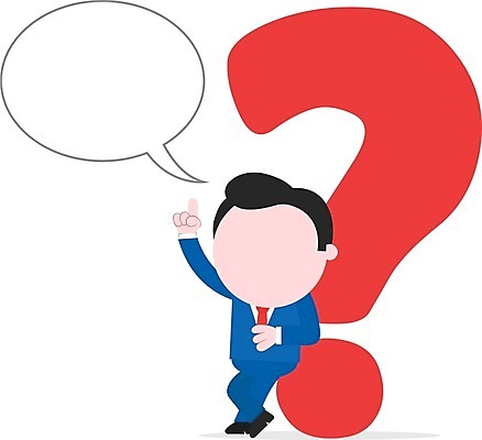 EPS 해외이미지 남자 말풍선 생각 일러스트 한명 서기 손짓 성인 기댐 물음표 가리킴 비즈니스맨 성인남자한명만 해외202004 해외일러스트 1 기호 비즈니스 모션 사람 직장인 남자한명만 성인남자만 파일형식 벡터