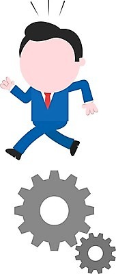 EPS 해외이미지 전신 캐릭터 남자 일러스트 한명 성인 달리기 비즈니스맨 톱니바퀴 성인남자한명만 해외202004 해외일러스트 일러캐릭터 1 비즈니스 모션 사람 직장인 남자한명만 성인남자만 파일형식 벡터