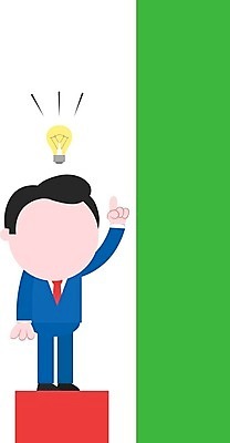 EPS 해외이미지 전신 캐릭터 남자 일러스트 그래프 아이디어 한명 성인 빛 가리킴 비즈니스맨 성인남자한명만 해외202004 해외일러스트 일러캐릭터 1 컨셉 비즈니스 사람 손짓 직장인 남자한명만 성인남자만 파일형식 벡터