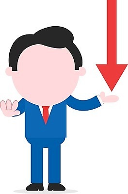 EPS 해외이미지 전신 캐릭터 남자 화살표 일러스트 한명 서기 성인 비즈니스맨 정지 하락 성인남자한명만 해외202004 해외일러스트 일러캐릭터 1 컨셉 비즈니스 모션 사람 직장인 남자한명만 성인남자만 파일형식 벡터