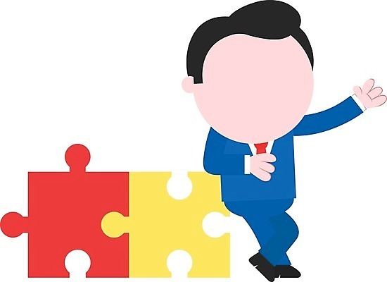 EPS 해외이미지 전신 캐릭터 남자 일러스트 한명 서기 성인 기댐 비즈니스맨 퍼즐 퍼즐조각 성인남자한명만 해외202004 해외일러스트 일러캐릭터 1 조각 비즈니스 모션 사람 직장인 남자한명만 성인남자만 파일형식 벡터