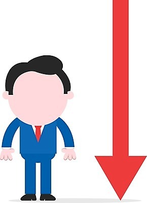 EPS 해외이미지 전신 캐릭터 남자 화살표 일러스트 한명 서기 성인 비즈니스맨 하락 성인남자한명만 해외202004 해외일러스트 일러캐릭터 1 컨셉 비즈니스 모션 사람 직장인 남자한명만 성인남자만 파일형식 벡터