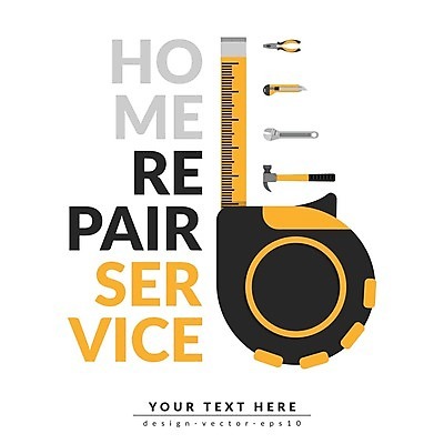 EPS 해외이미지 일러스트 줄자 타이포그라피 사람없음 망치 펜치 커터칼 해외일러스트 문자 자 사무용품 공구 파일형식 벡터