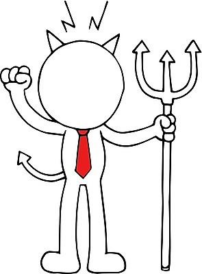 EPS 해외이미지 남자 일러스트 비즈니스 넥타이 뿔 한명 서기 들기 주먹 분노 비즈니스맨 악마 비즈니스캐릭터 삼지창 남자한명만 해외202004 해외일러스트 일러캐릭터 캐릭터 1 잡화 감정 창 모션 사람 직장인 남자만 파일형식 벡터