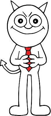 EPS 해외이미지 남자 일러스트 비즈니스 넥타이 뿔 한명 서기 웃음 비즈니스맨 악마 비즈니스캐릭터 남자한명만 해외202004 해외일러스트 일러캐릭터 캐릭터 1 잡화 모션 표정 사람 직장인 남자만 파일형식 벡터