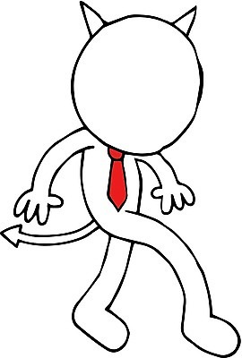 EPS 해외이미지 남자 일러스트 비즈니스 넥타이 뿔 한명 서기 걷기 비즈니스맨 악마 비즈니스캐릭터 남자한명만 해외202004 해외일러스트 일러캐릭터 캐릭터 1 잡화 모션 사람 직장인 남자만 파일형식 벡터