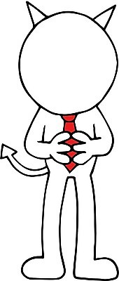 EPS 해외이미지 남자 일러스트 비즈니스 넥타이 뿔 한명 서기 비즈니스맨 기다림 악마 비즈니스캐릭터 남자한명만 해외202004 해외일러스트 일러캐릭터 캐릭터 1 잡화 모션 사람 직장인 남자만 파일형식 벡터