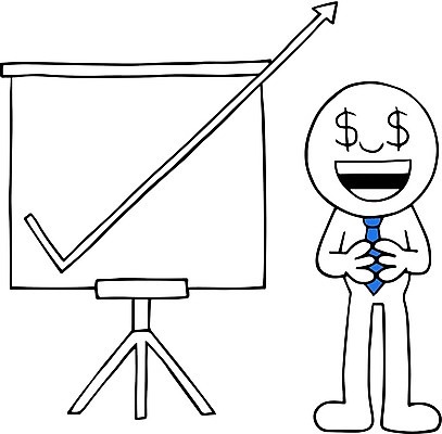 EPS 해외이미지 남자 화살표 일러스트 비즈니스 성공 넥타이 한명 웃음 달러 스크린 성장 비즈니스맨 비즈니스캐릭터 상승 이익 남자한명만 해외202004 해외일러스트 일러캐릭터 캐릭터 1 잡화 컨셉 돈 표정 사람 직장인 남자만 파일형식 벡터