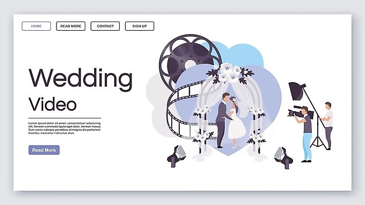 EPS 해외이미지 전신 여자 남자 신부 웨딩드레스 신랑 결혼 일러스트 면사포 서기 들기 정장 여러명 성인 카메라 필름 방송 방송국 성인만 웨딩촬영 해외일러스트 드레스 옷 다수 모션 사람 이벤트 전자제품 결혼소품 기념사진 파일형식 벡터