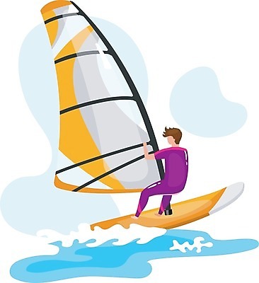 EPS 해외이미지 전신 남자 바다 일러스트 한명 서기 성인 취미 윈드서핑 잡기 싱글라이프 성인남자한명만 해외일러스트 1 라이프스타일 모션 사람 수상스포츠 남자한명만 성인남자만 파일형식 벡터