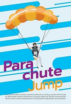 EPS 해외이미지 전신 스포츠 하늘색 일러스트 한명 사람 앉기 타이포그라피 취미 건강관리 잡기 떨어짐 낙하산 패러글라이딩 해외일러스트 문자 1 컨셉 모션 건강 관리 파란색 파일형식 벡터