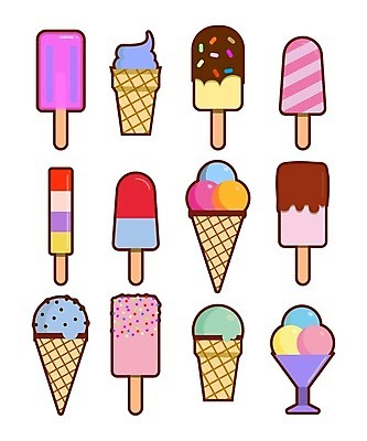 EPS 해외이미지 일러스트 사람없음 초콜릿 콘아이스크림 막대아이스크림 컵아이스크림 스프링클 해외일러스트 아이스크림 디저트 장식 파일형식 벡터