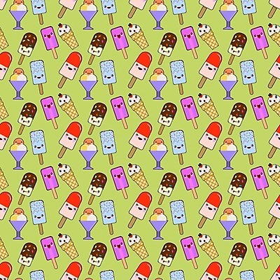 EPS 해외이미지 패턴 일러스트 사람없음 연두색 콘아이스크림 막대아이스크림 아이스크림캐릭터 컵아이스크림 스프링클 디저트캐릭터 해외일러스트 일러캐릭터 캐릭터 무늬 아이스크림 디저트 장식 초록색 파일형식 벡터