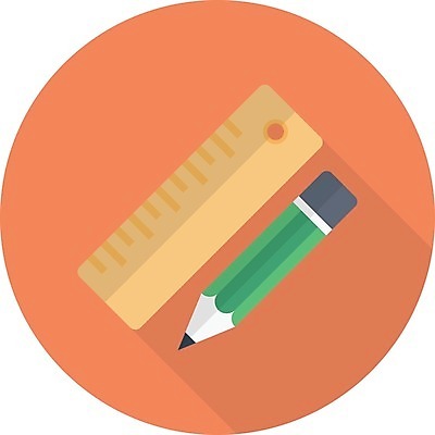 EPS 해외이미지 교육 일러스트 자 사람없음 연필 해외일러스트 문구용품 학용품 필기구 파일형식 벡터