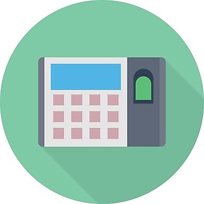 EPS 해외이미지 일러스트 사람없음 디지털 기계 보안 시스템 센서 지문인식 출석 해외일러스트 안전 생체인식기술 파일형식 벡터