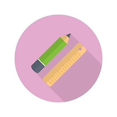 EPS 해외이미지 자 사람없음 연필 문구용품 학용품 필기구 파일형식 벡터