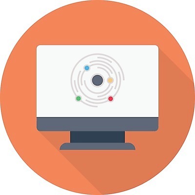 EPS 해외이미지 일러스트 사람없음 우주 스크린 모니터 행성 원형 은하 해외일러스트 도형 컴퓨터 파일형식 벡터