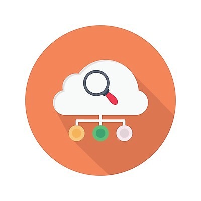 EPS 해외이미지 구름 일러스트 통신 돋보기 사람없음 컴퓨터 네트워크 서비스 검색 멀티미디어 해외일러스트 자연요소 전자제품 파일형식 벡터