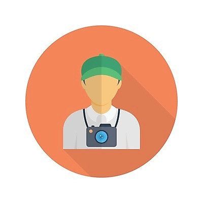 EPS 해외이미지 남자 일러스트 한명 상반신 성인 카메라 사진사 카메라맨 캡모자 성인남자한명만 해외일러스트 모자_잡화 1 사람 전자제품 작가 남자한명만 성인남자만 파일형식 벡터