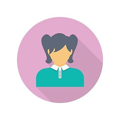 EPS 해외이미지 여자 일러스트 청소년 양갈래머리 한명 사람 상반신 10대 십대여자한명만 해외일러스트 1 헤어스타일 여자한명만 십대여자만 파일형식 벡터