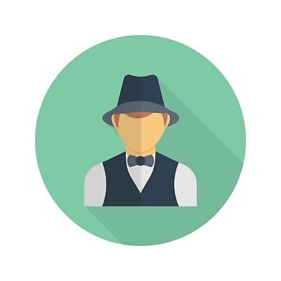 EPS 해외이미지 남자 일러스트 나비넥타이 한명 정장 상반신 성인 비즈니스맨 중절모 성인남자한명만 해외일러스트 모자_잡화 1 옷 비즈니스 넥타이 사람 직장인 남자한명만 성인남자만 파일형식 벡터