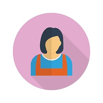 EPS 해외이미지 여자 일러스트 한명 상반신 성인 앞치마 주부 성인여자한명만 해외일러스트 1 사람 여자한명만 성인여자만 파일형식 벡터