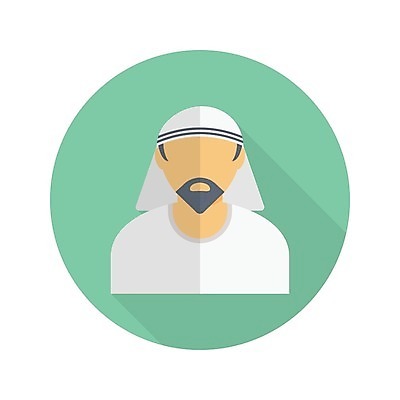 EPS 해외이미지 남자 일러스트 수염 한명 상반신 성인 아랍 성인남자한명만 해외일러스트 1 사람 남자한명만 성인남자만 파일형식 벡터