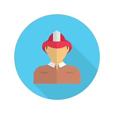 EPS 해외이미지 남자 일러스트 한명 상반신 성인 소방관 성인남자한명만 해외일러스트 1 사람 구조원 소방 남자한명만 성인남자만 파일형식 벡터