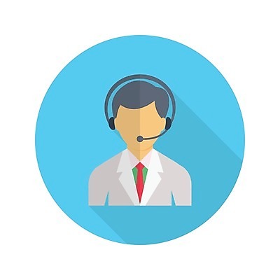 EPS 해외이미지 남자 일러스트 한명 상반신 성인 헤드셋 상담원 텔레마케팅 성인남자한명만 해외일러스트 1 음향기기 사람 헤드폰 사무원 서비스업 남자한명만 성인남자만 파일형식 벡터