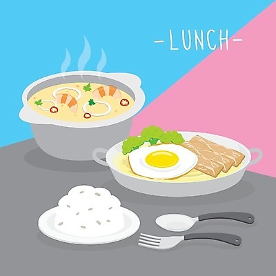 EPS 해외이미지 접시 일러스트 사람없음 점심 점심식사 해외일러스트 식기 식사 파일형식 벡터
