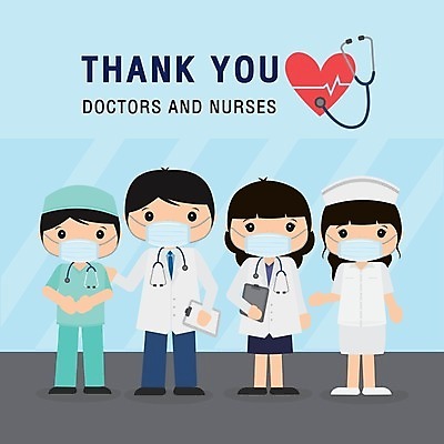 EPS 해외이미지 전신 여자 남자 하늘색 일러스트 청진기 마스크 서기 들기 여러명 성인 간호사 의료진 의사 하트 의사가운 맥박 감사 수술복 간호복 성인만 코로나바이러스 델타변이바이러스 해외일러스트 모양 직업 감정 다수 유니폼 의학 의료기기 모션 사람 파란색 가운 바이러스 파일형식 벡터