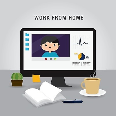 EPS 해외이미지 남자 일러스트 비즈니스 그래프 선인장 한명 상반신 성인 책 볼펜 모니터 직장인 커피잔 재택근무 화상통화 성인남자한명만 코로나바이러스 언택트 온택트 델타변이바이러스 해외일러스트 식물 직업 1 커피 잔 사람 컴퓨터 펜 바이러스 통화 남자한명만 성인남자만 파일형식 벡터