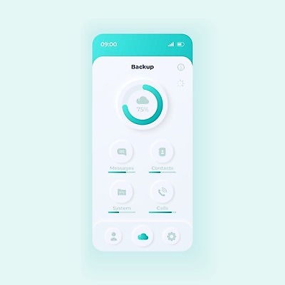 EPS 해외이미지 일러스트 모바일 사람없음 스마트폰 어플리케이션 UI 관리자 용량 해외일러스트 핸드폰 스마트기기 파일형식 벡터