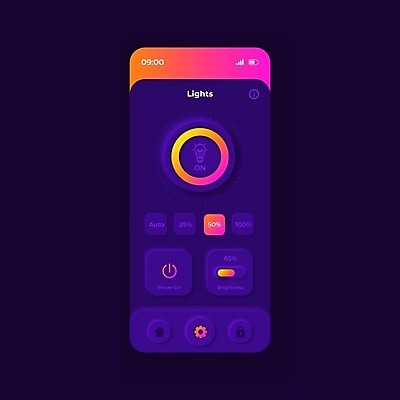 EPS 해외이미지 일러스트 모바일 밝음 사람없음 스마트폰 어플리케이션 UI 환경설정 해외일러스트 핸드폰 스마트기기 설정 파일형식 벡터