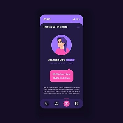 EPS 해외이미지 여자 말풍선 일러스트 모바일 한명 상반신 성인 스마트폰 보라색 어플리케이션 UI 성인여자한명만 해외일러스트 1 컬러 사람 핸드폰 스마트기기 여자한명만 성인여자만 파일형식 벡터