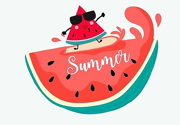 EPS 해외이미지 일러스트 수박 타이포그라피 사람없음 선글라스 서핑 수박캐릭터 해외일러스트 일러캐릭터 문자 캐릭터 안경 과일 수상스포츠 파일형식 벡터