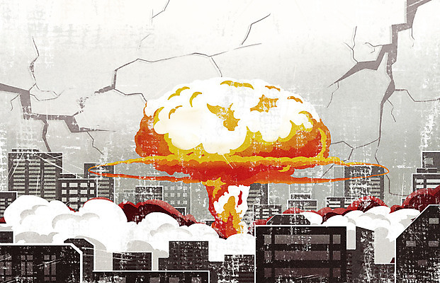 PSD 일러스트 부동산 아파트 사람없음 건물 경제 회색 도시 균열 연기 폭발 사회이슈 붕괴 국내일러스트 건축물 컬러 컨셉 모션 주택 재산 파일형식