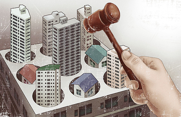 PSD 손 일러스트 부동산 아파트 주택 들기 건물 신체부위 경제 회색 사회이슈 의사봉 두더지잡기 국내일러스트 건축물 컬러 컨셉 모션 놀이 사람 재산 파일형식