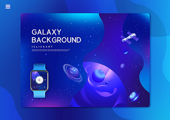 PSD 편집이미지 백그라운드 사람없음 파란색 우주 행성 인공위성 스마트워치 이미지편집 컬러 통신 스마트기기 웨어러블 파일형식